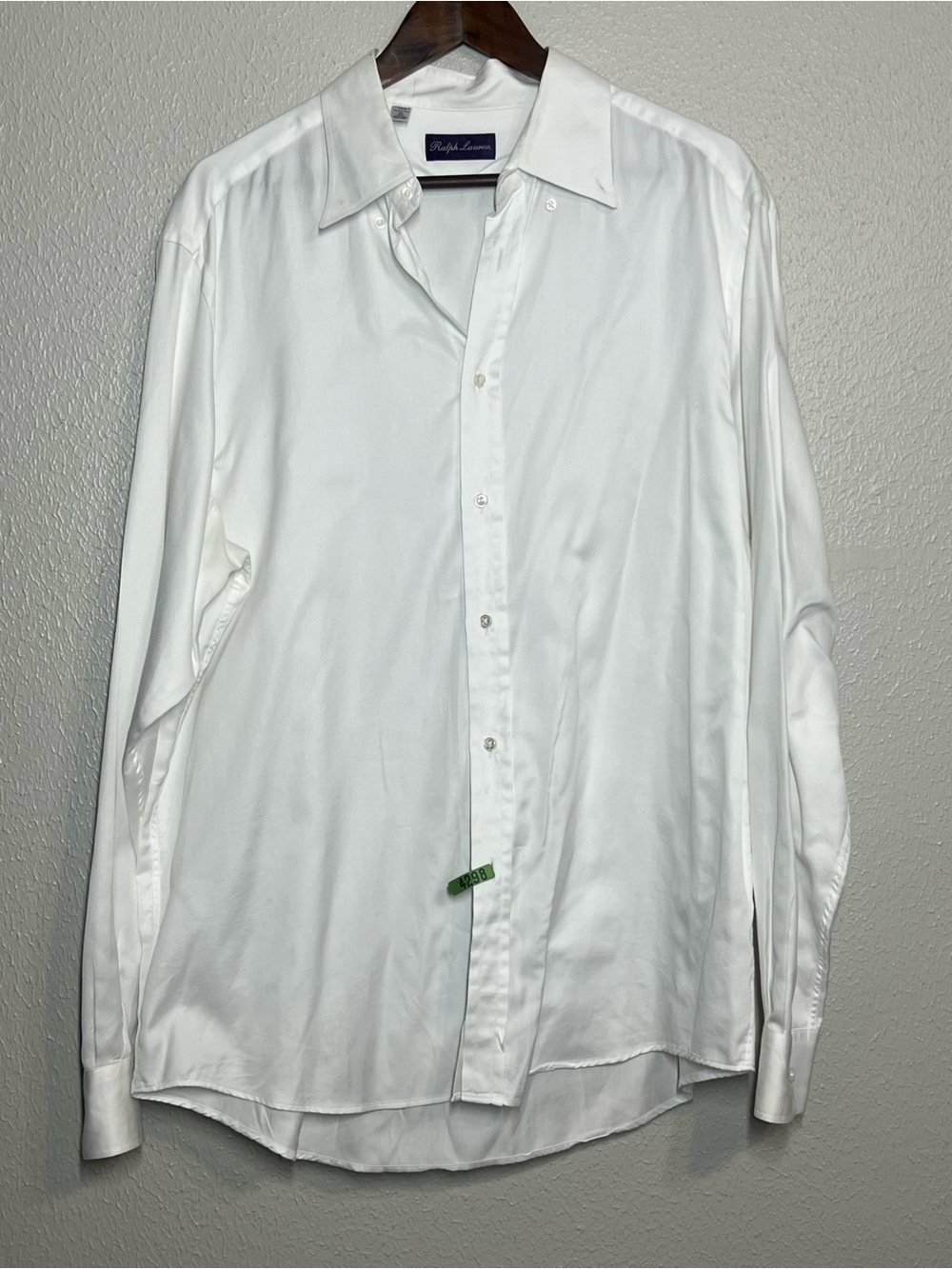 Ralph Lauren Purple Label Button Up Shirt Men Size XL White Cotton Made in Italy